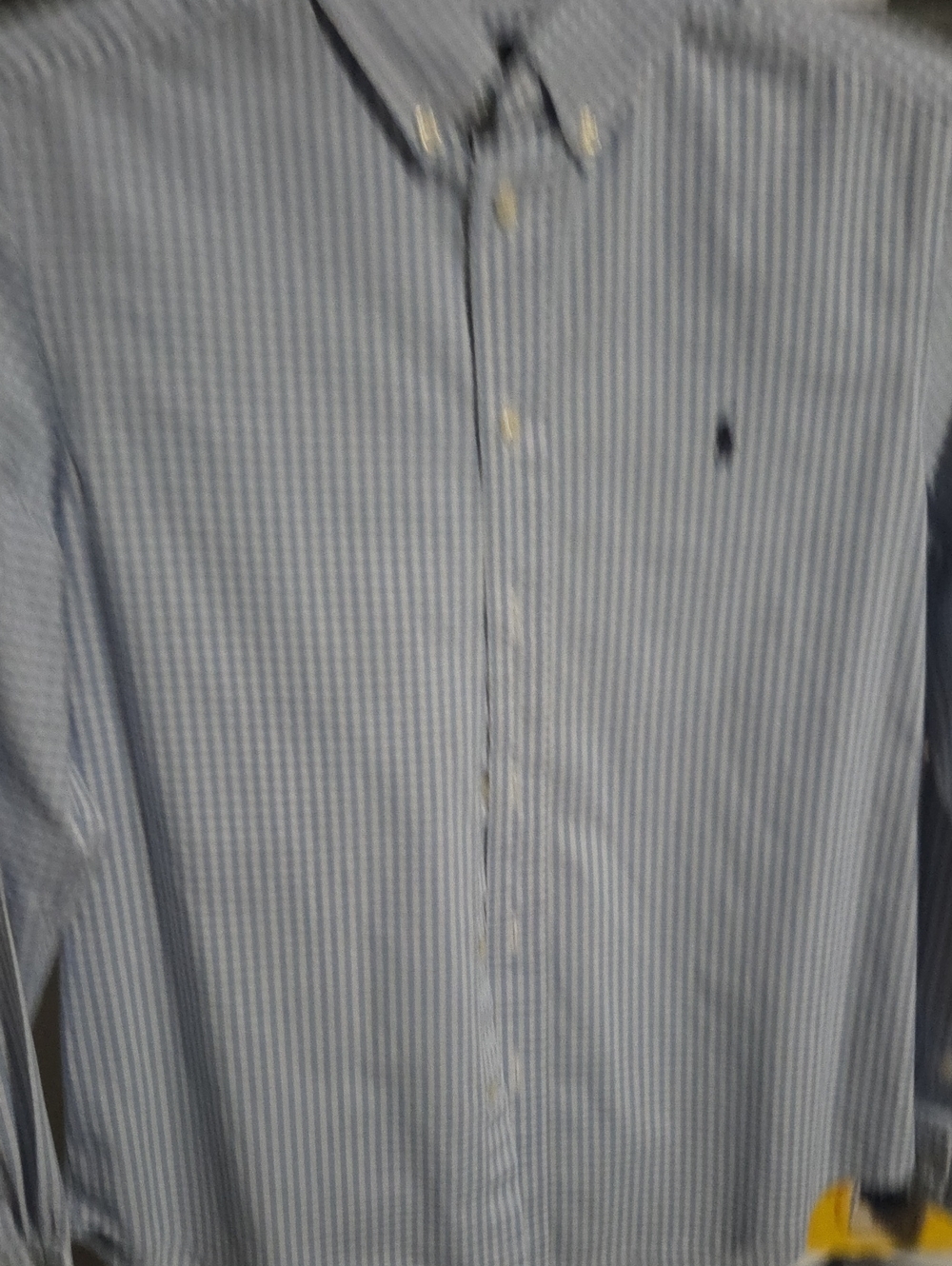 Ralph Lauren Blue and White Striped Button-Down Shirt
